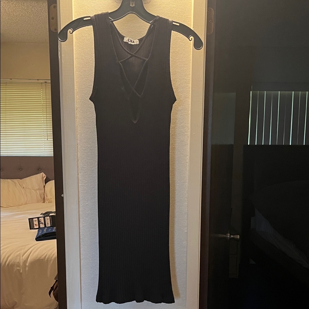 LNA Black Mini Dress